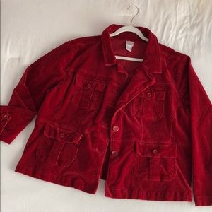 Corduroy Jacket- Statement Red